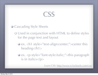 Introduction to Web Terminology | PDF