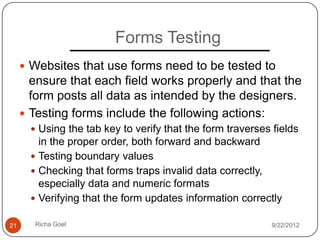 Web Application Testing | PPTX