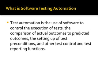 Web testing automation with sahi | PPT