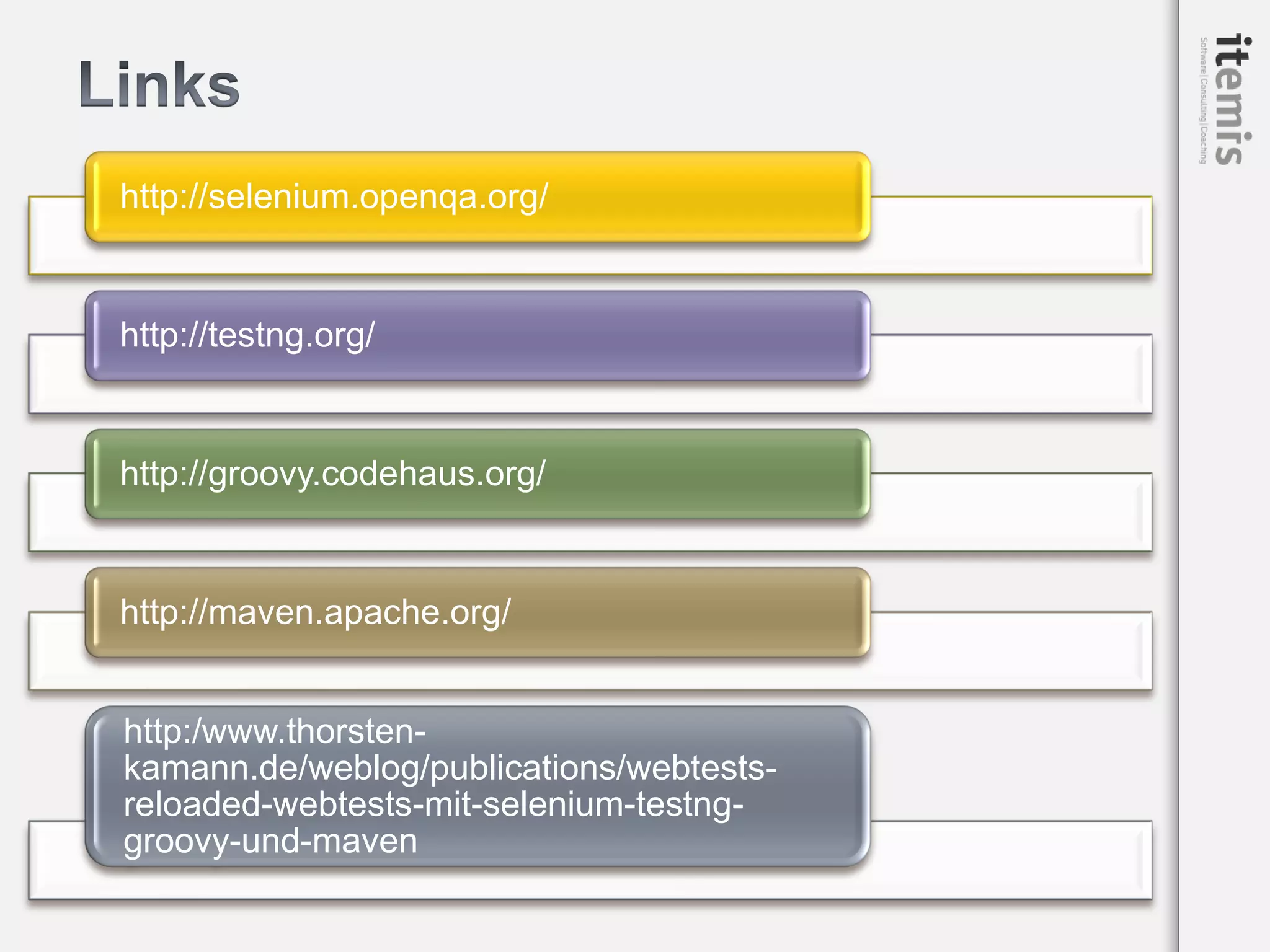 Webtests Reloaded - Webtest with Selenium, TestNG, Groovy and Maven