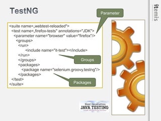 Webtests Reloaded - Webtest with Selenium, TestNG, Groovy and Maven