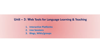 Webdeb Learning Tools Web tools | PPTX