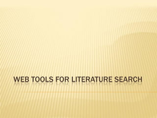 Web tools for reference search Wen Ma August,26,2009 