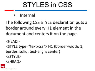 Web topic 15 1 basic css layout | PPT