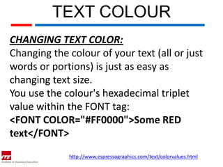 Web topic 3 html format tags | PPTX