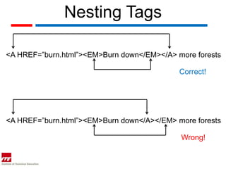 Web topic 3 html format tags | PPTX