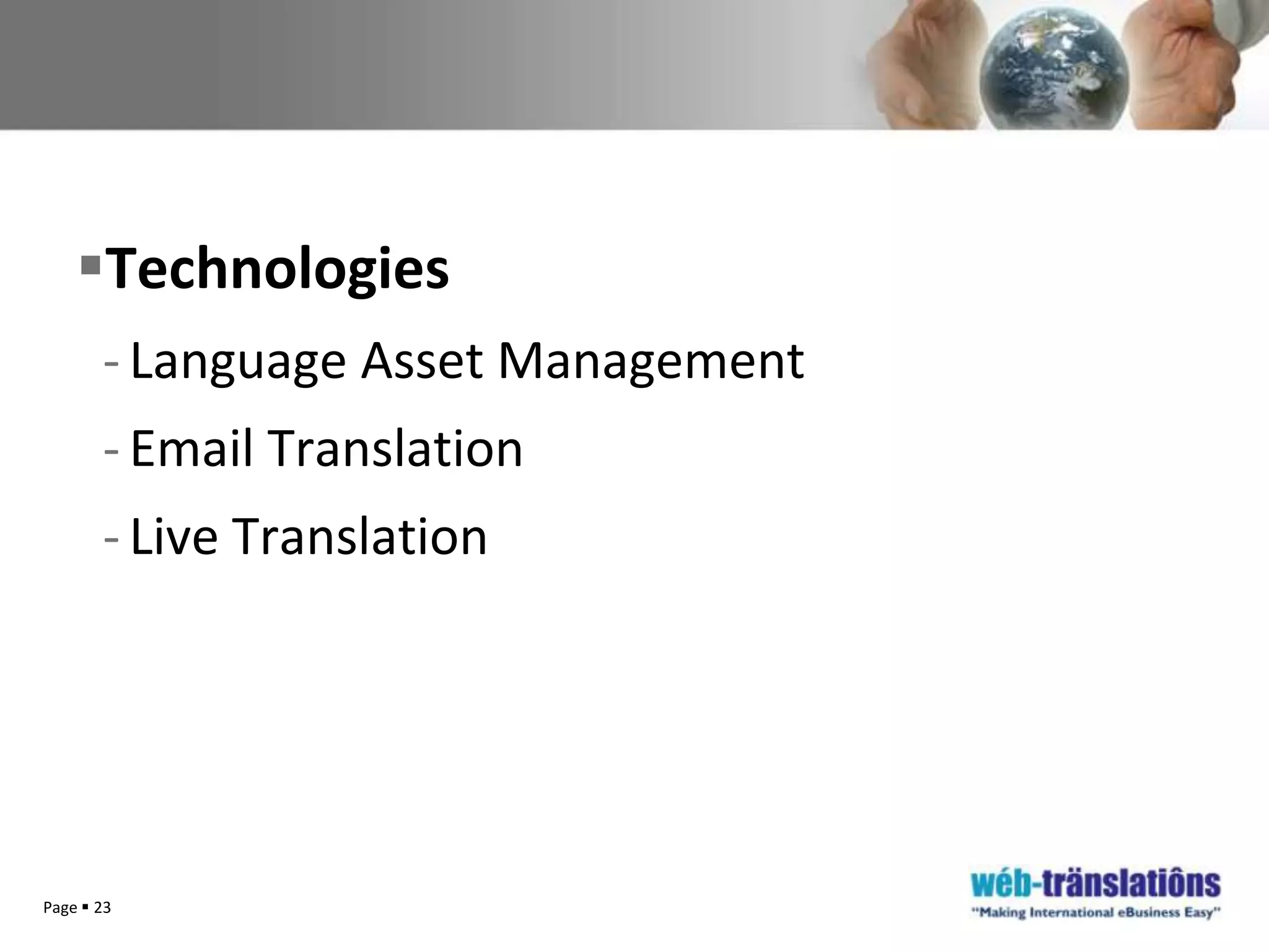 Email translation – responses by UK customer services