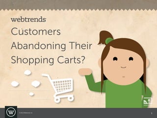 Customers
Abandoning Their
Shopping Carts?
PRESENTATION
© 2013 Webtrends, Inc. 1
 