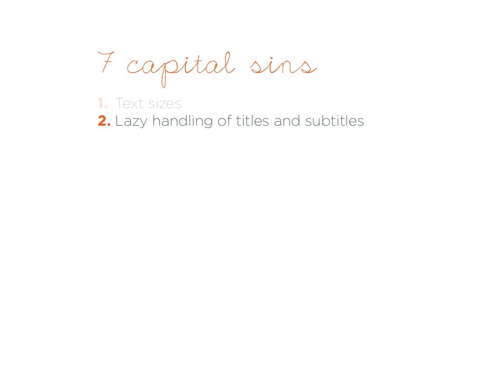 7 capital sins 1. Text