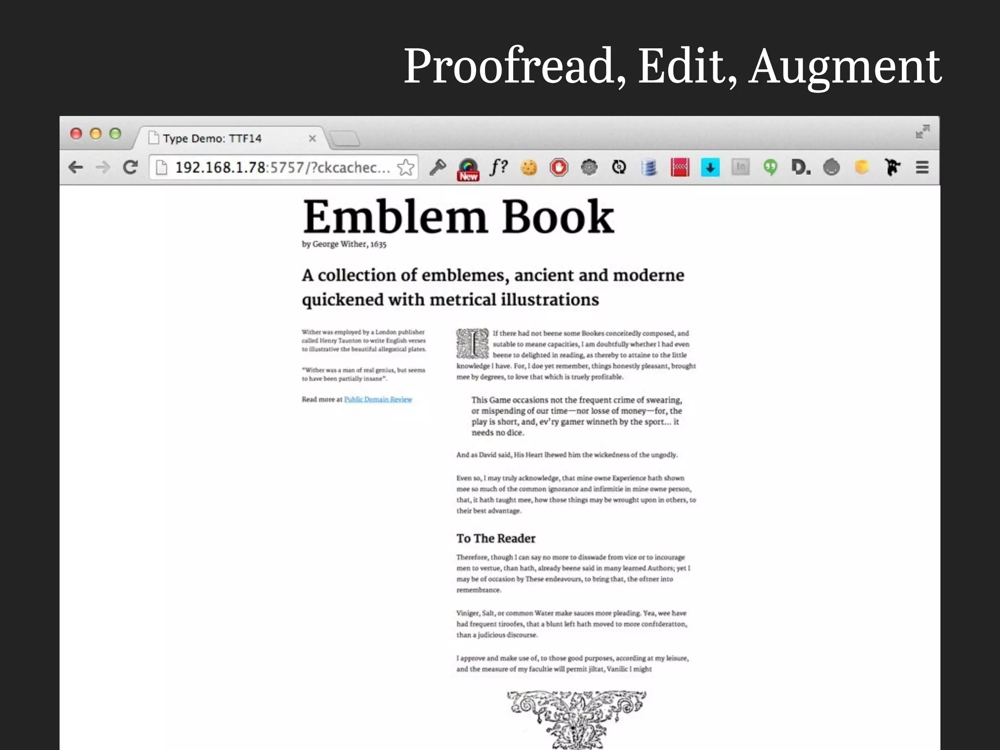Proofread, Edit, Augment
 
