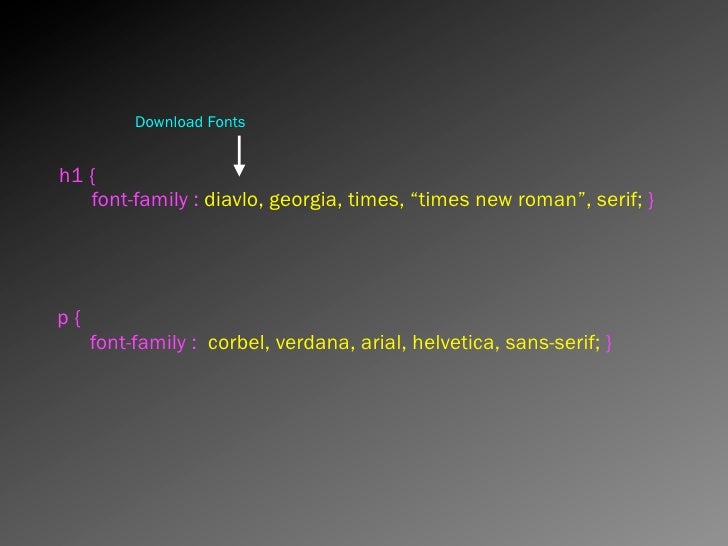 H1 Font Family Diavlo