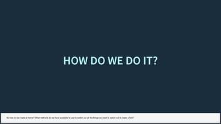 HOW DO WE DO IT?HOW DO WE DO IT?
So how do we make a theme? What methods do we have available to use to switch out all the things we need to switch out to make a font?
 