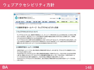 ウェブアクセシビリティ方針
148
 
