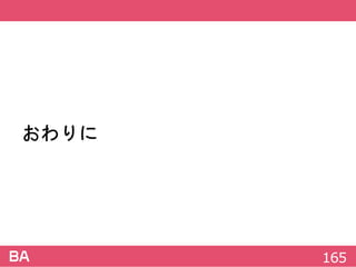 おわりに
165
 