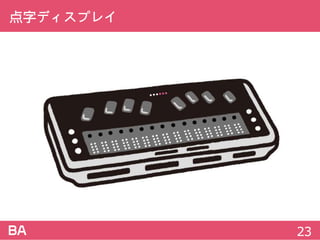 点字ディスプレイ
23
 