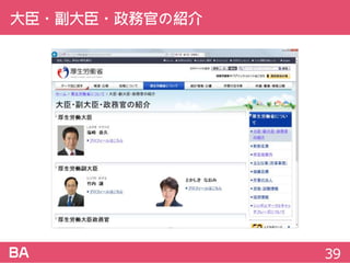 大臣・副大臣・政務官の紹介
39
 
