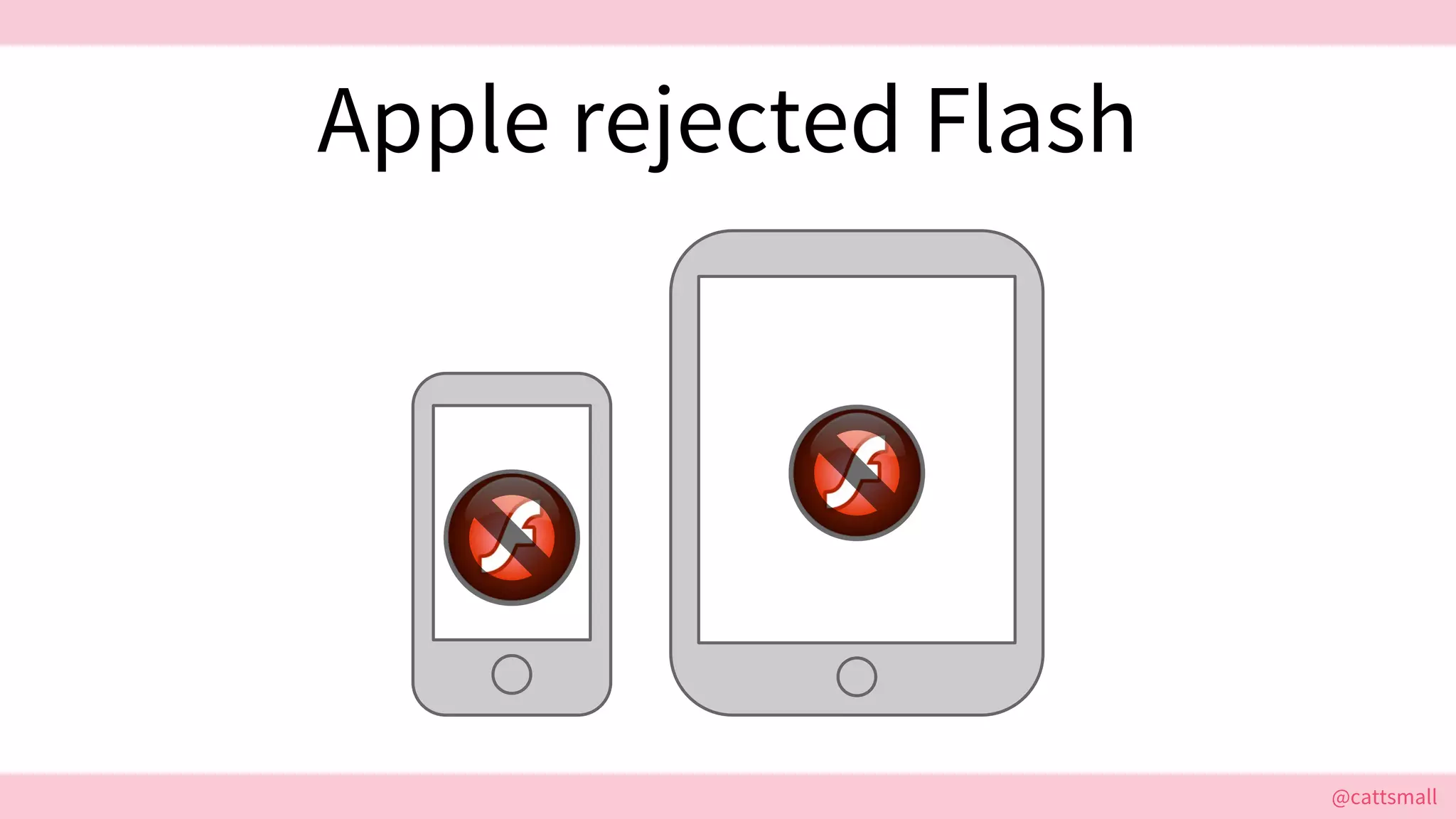 @cattsmall@cattsmall
Apple rejected Flash
 