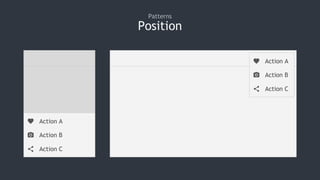 Position
Patterns
Action A
Action B
Action C
Action A
Action B
Action C
 