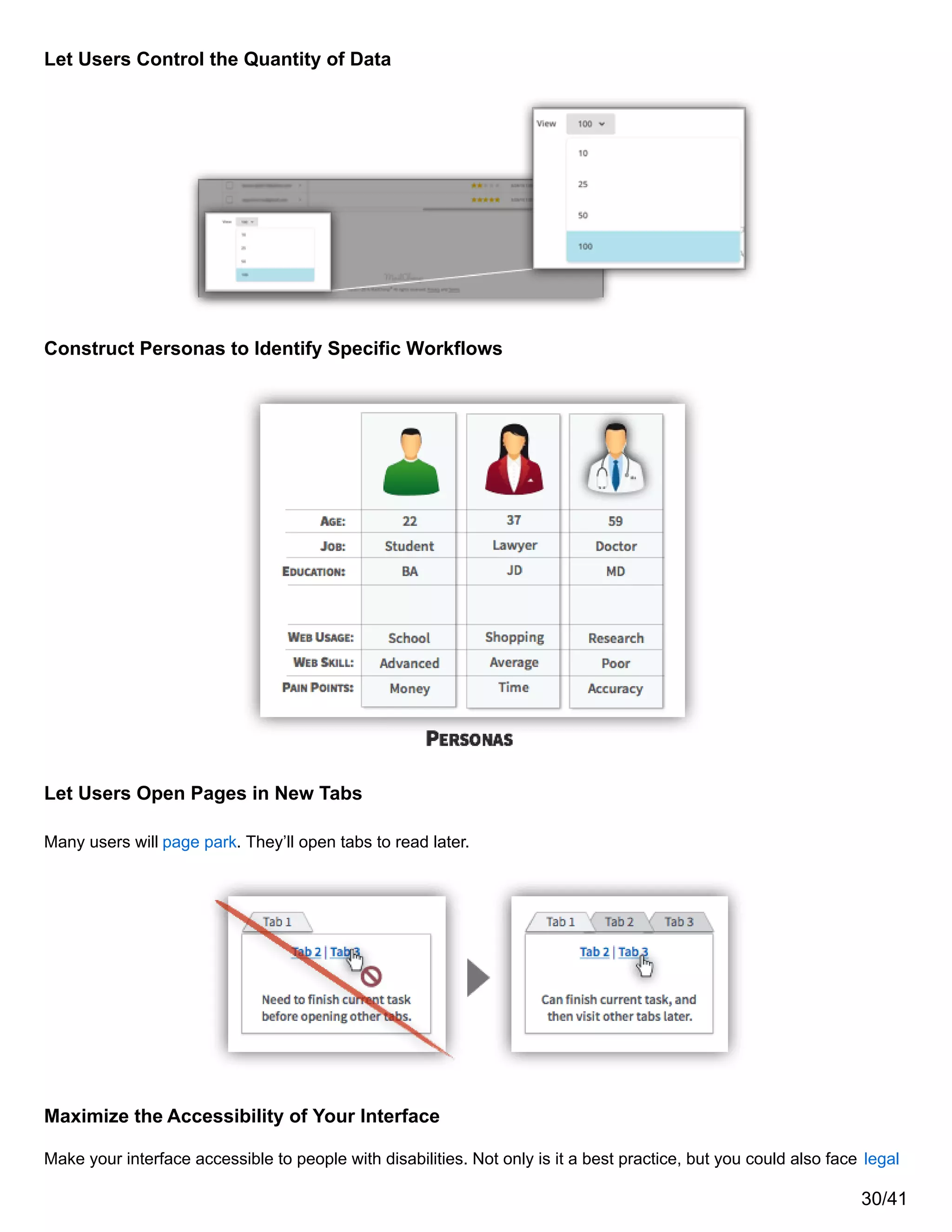 Web usability a complete list of ux ui best practices | PDF | Web ...