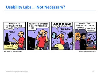 Usability Labs … Not Necessary?




Seminari d'Enginyeria de Serveis   27
 