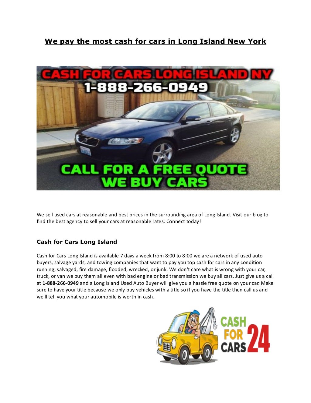 We Buy Cars Long Island