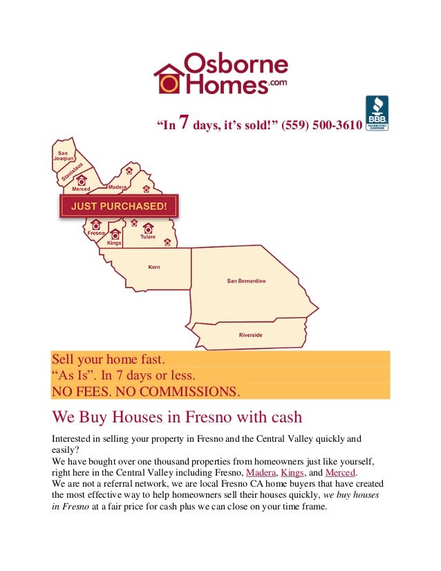 We buy houses in fresno Osborne Homes