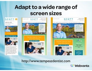 Adapt to a wide range of
screen sizes

http://www.tempeazdentist.com
6

 
