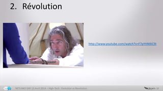 2. Révolution
37NETLINKS DAY 13 Avril 2014 – High-Tech : Evolution vs Revolution
http://www.youtube.com/watch?v=F7pYHN9iC9I
 
