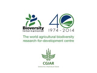Biodiversity at work for resilient livelihood systems