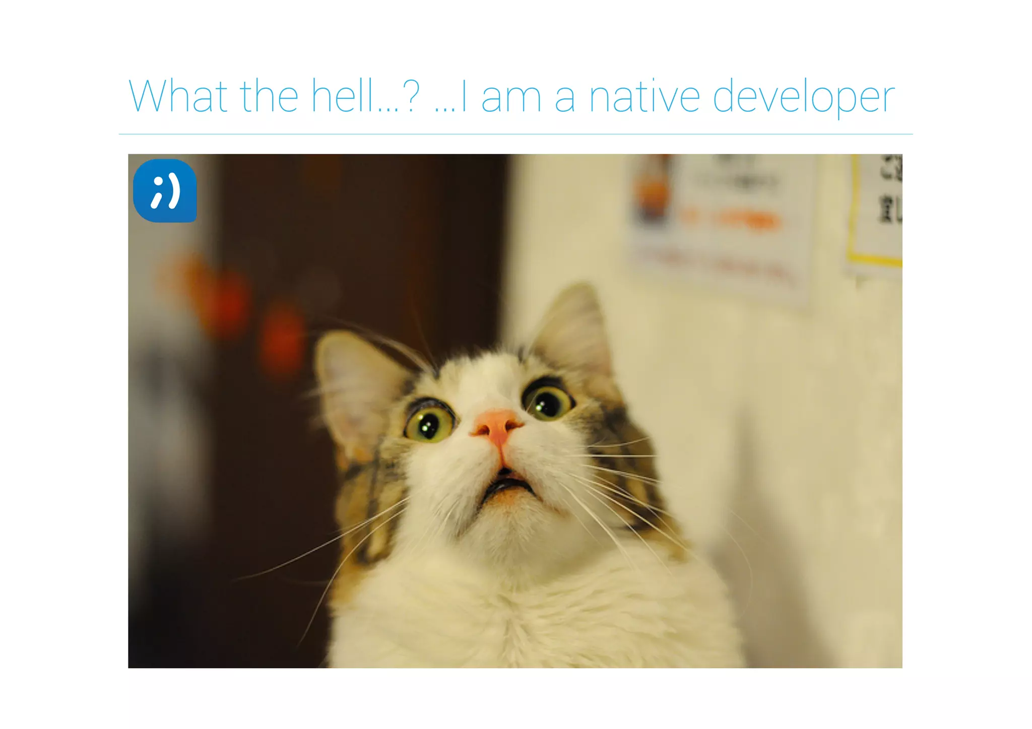 What the hell…? …I am a native developer

 