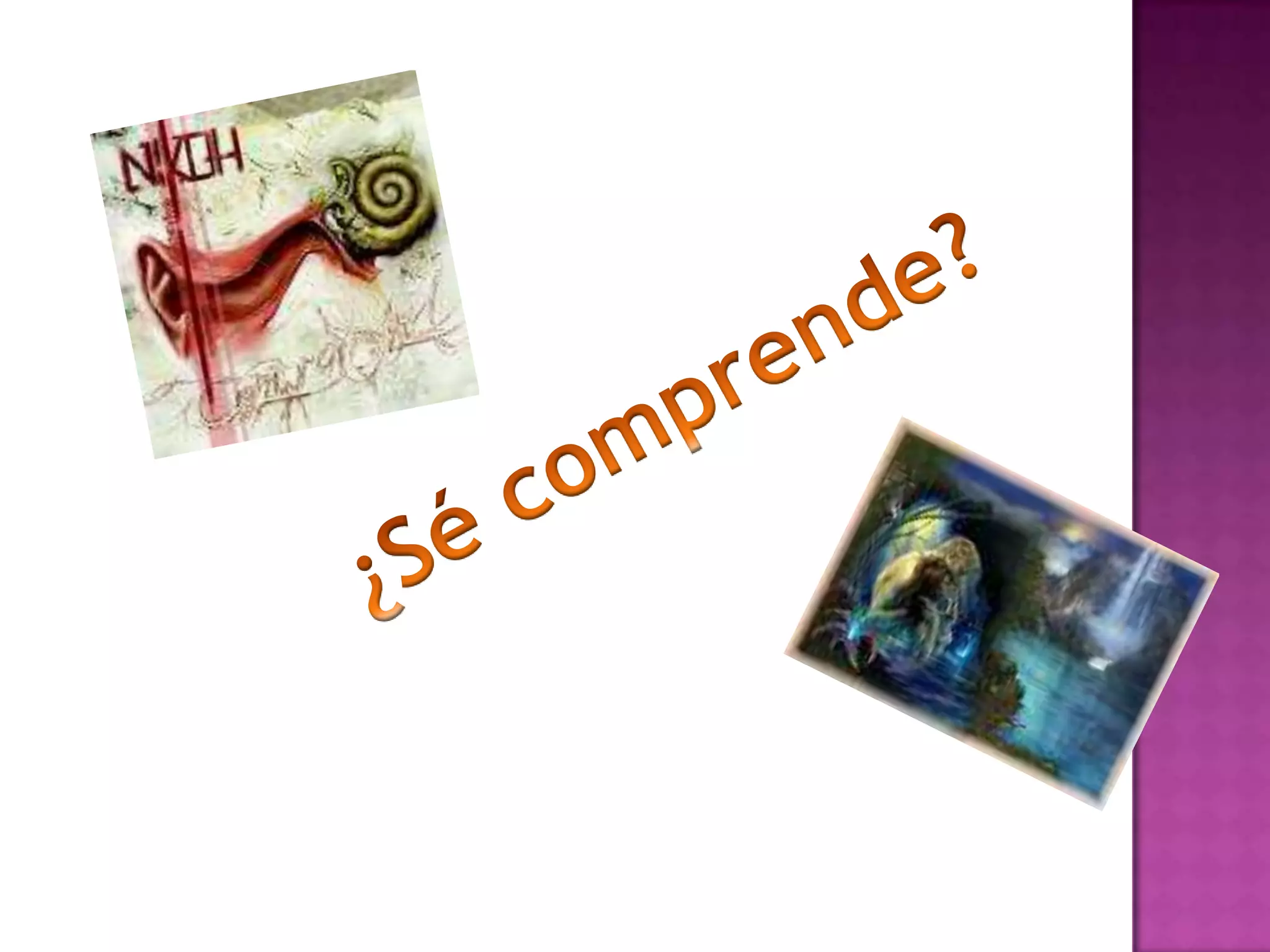 ¿Sé comprende?