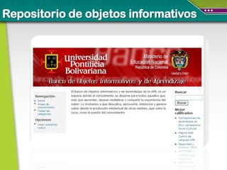 Repositorio de objetos informativos
 
