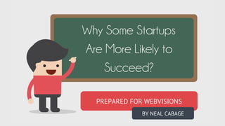 PREPARED FOR WEBVISIONS
BY NEAL CABAGE
Startup
Strategy
 