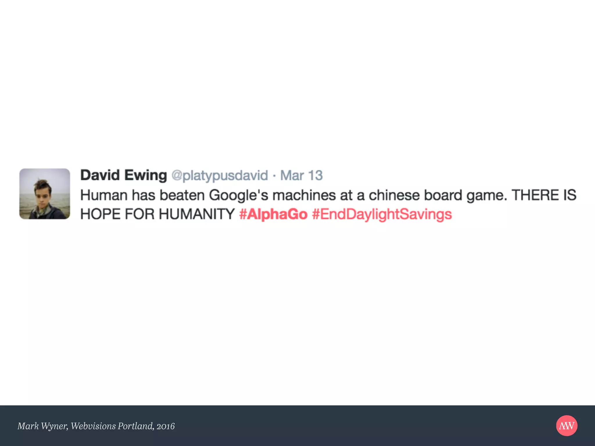 Mark Wyner, Webvisions Portland, 2016
 