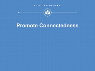 B U I L D I N G B L O C K S 
Promote Connectedness 
 