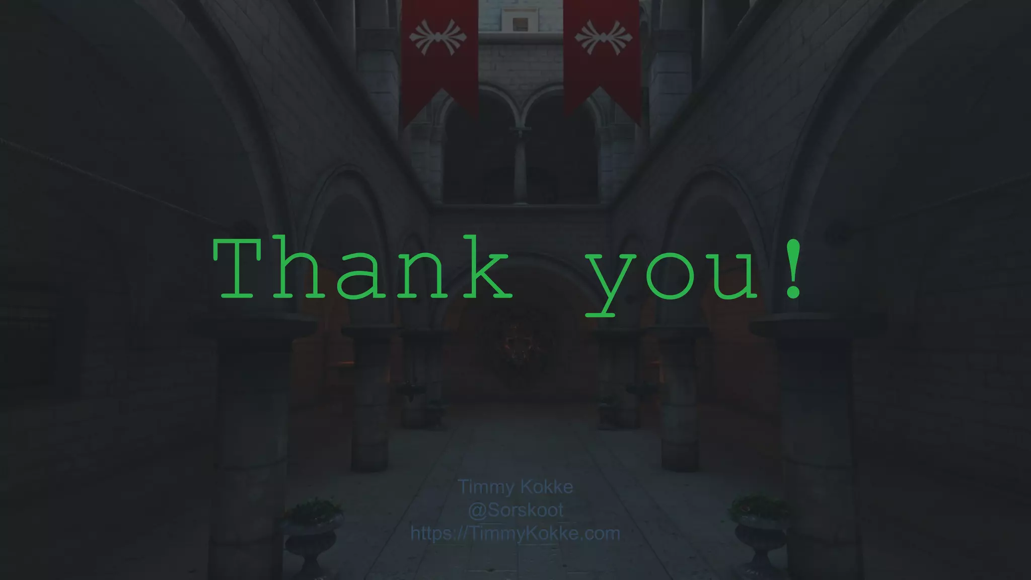 Thank you!
Timmy Kokke
@Sorskoot
https://TimmyKokke.com