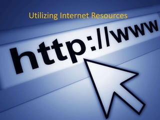 Utilizing Internet Resources




Paul D. Page, M.A., M.L.S.
 