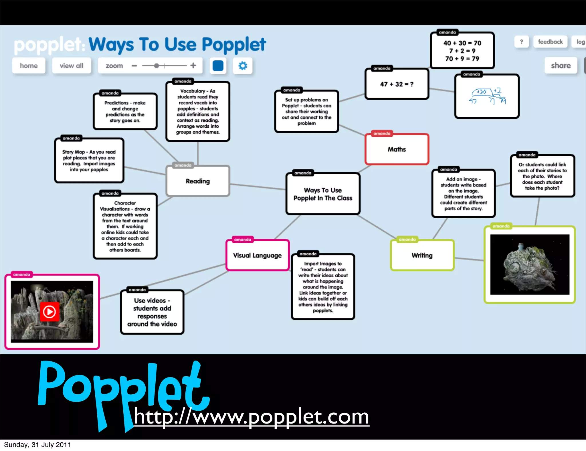 Popplet       http://www.popplet.com
Sunday, 31 July 2011
 