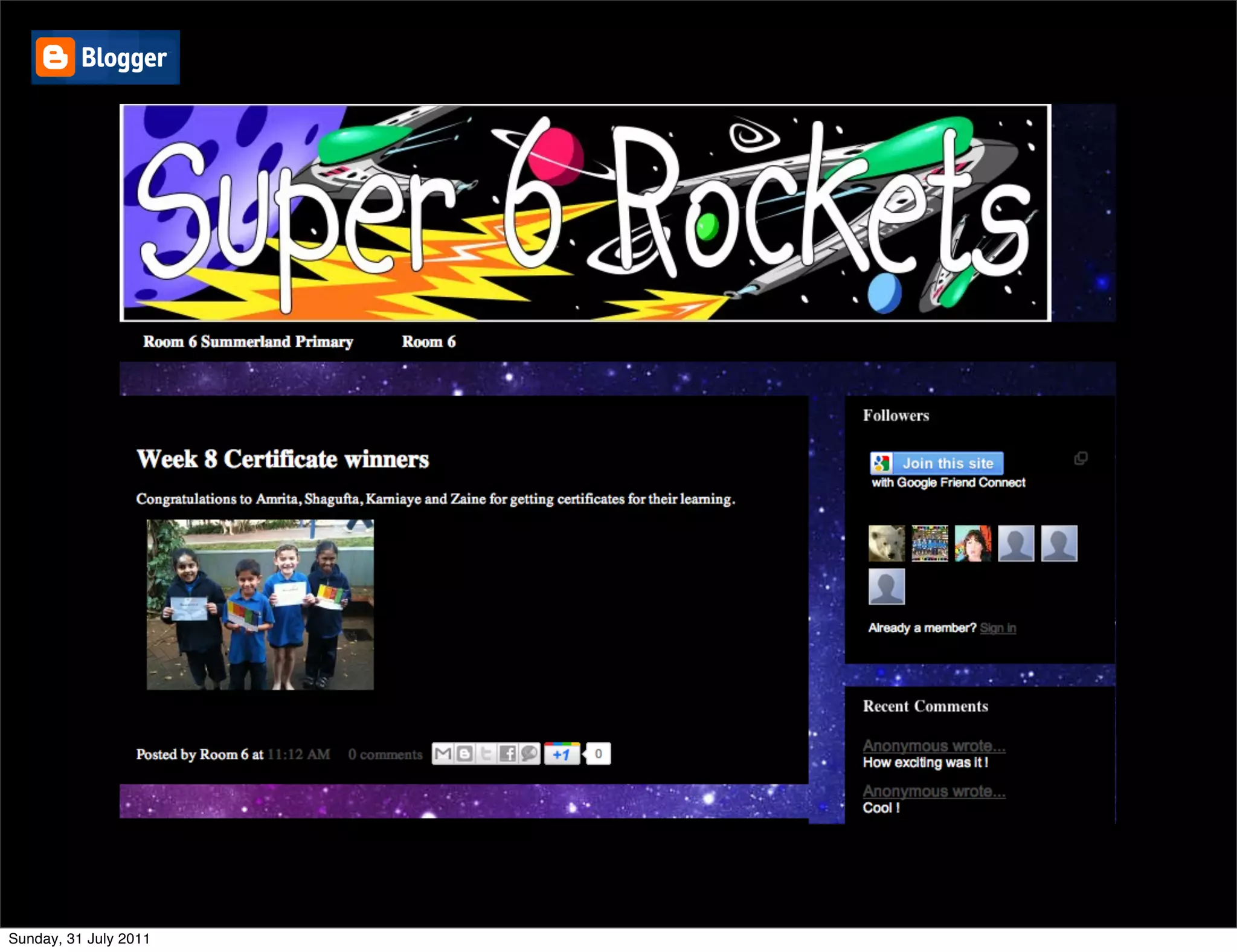 Sunday, 31 July 2011
 