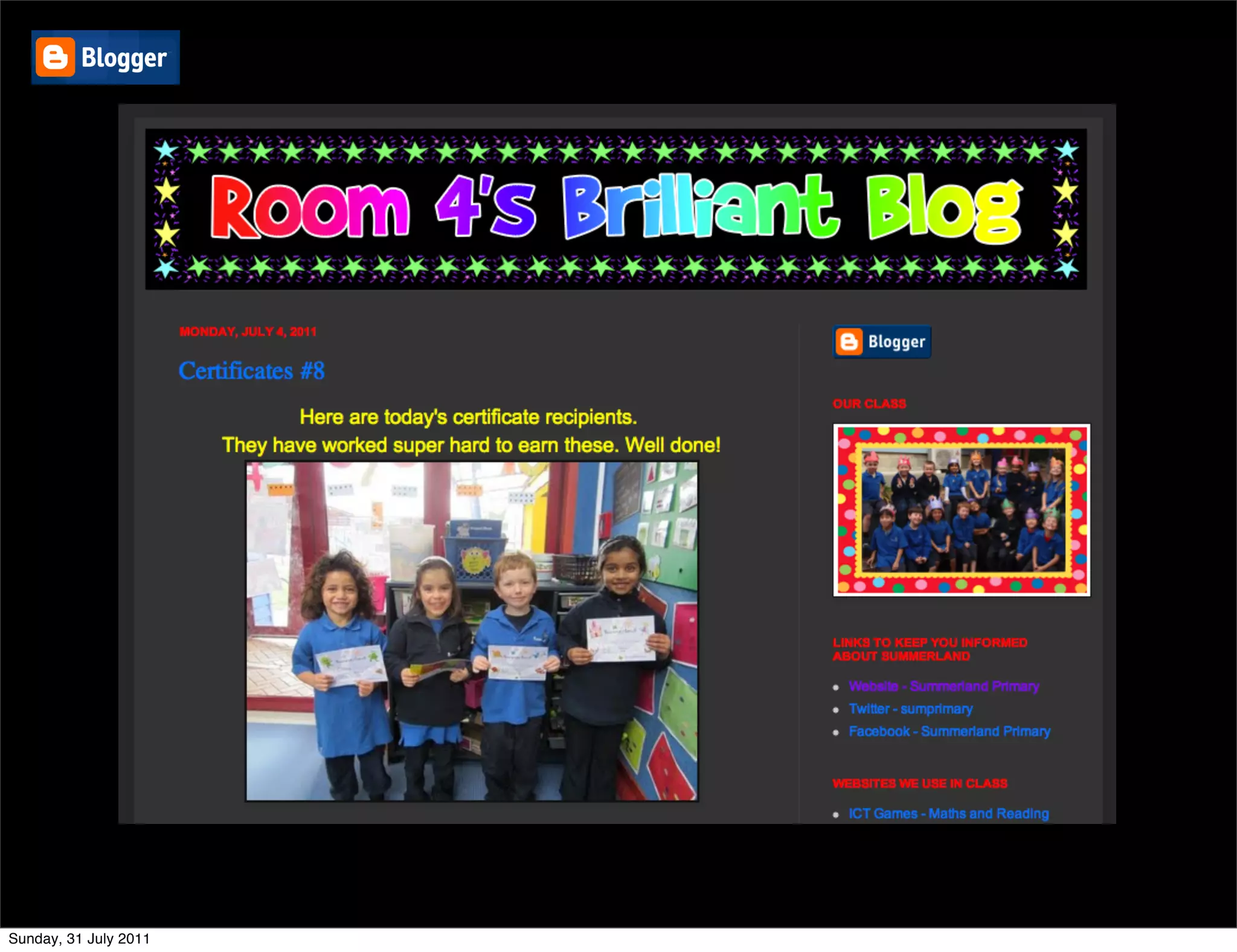 Sunday, 31 July 2011
 