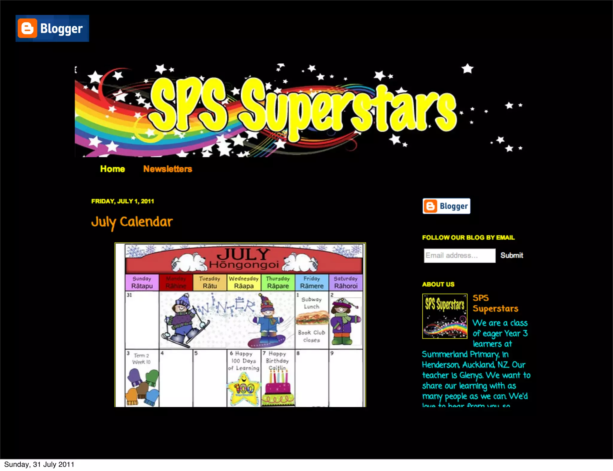 Sunday, 31 July 2011
 