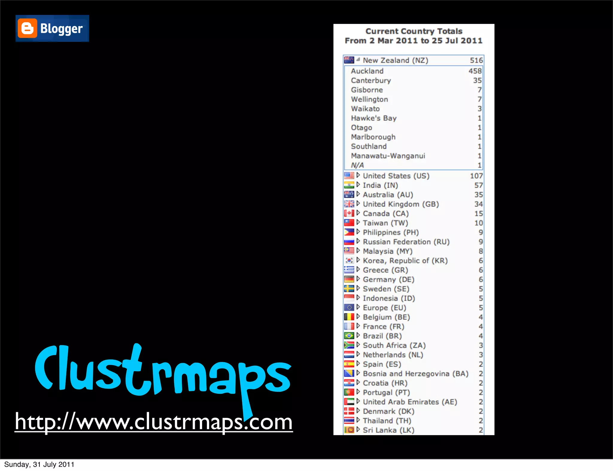 Clustrmaps
  http://www.clustrmaps.com
Sunday, 31 July 2011
 