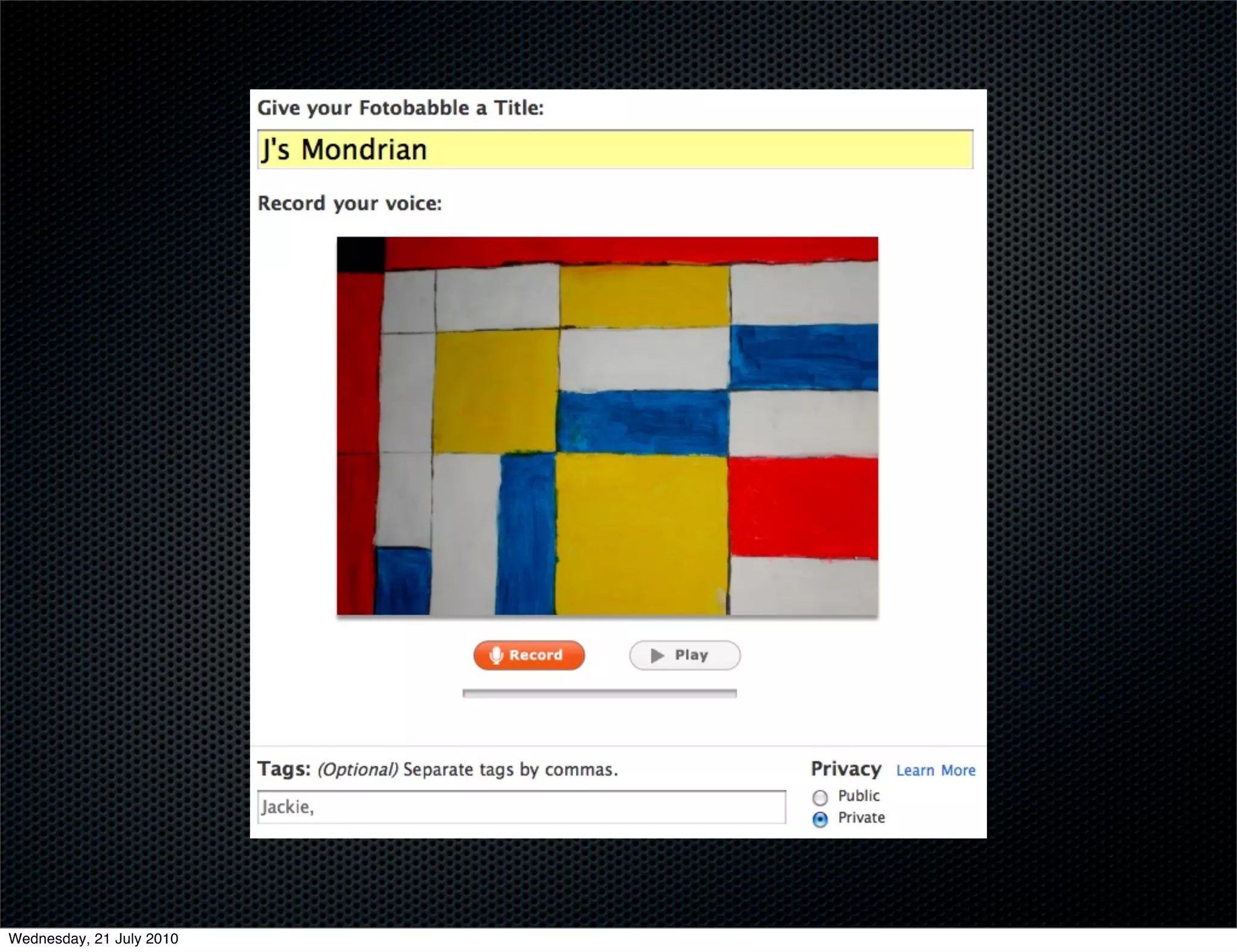 Wednesday, 21 July 2010
 