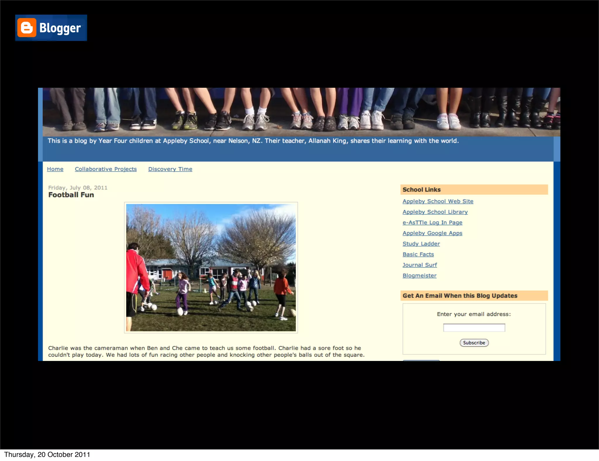 Thursday, 20 October 2011
 