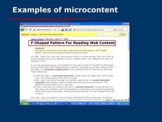 Examples of microcontent 