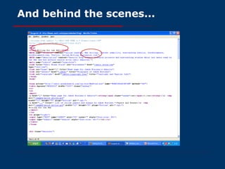And behind the scenes... 