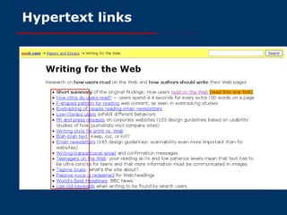 Hypertext links 