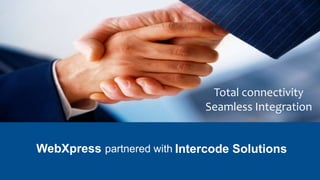 partnered withWebXpress Intercode Solutions
Total connectivity
Seamless Integration
 