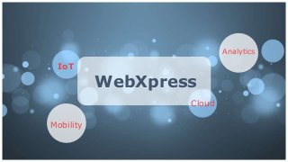 WebXpress
Mobility
IoT
Cloud
Analytics
 
