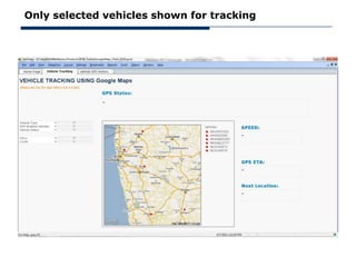 Only selected vehicles shown for tracking
 